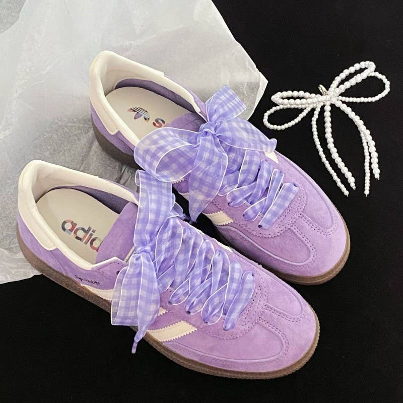 Checker Satin Organza Shoe Lace