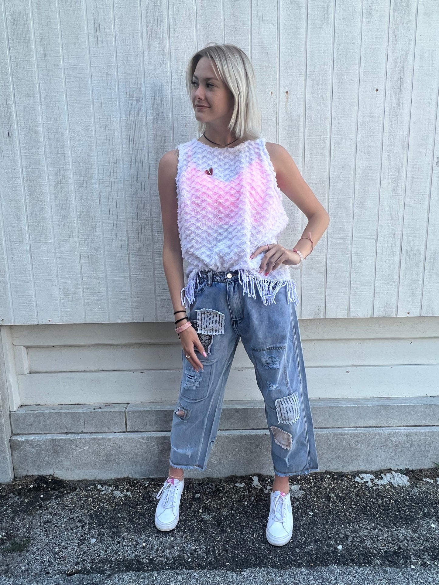 Vintage Chenille Sleeveless Top