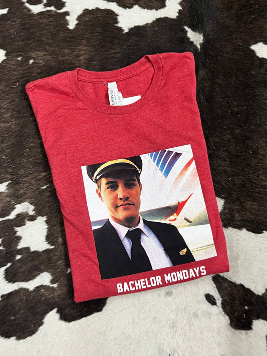 Red Bachelor Mondays Tee