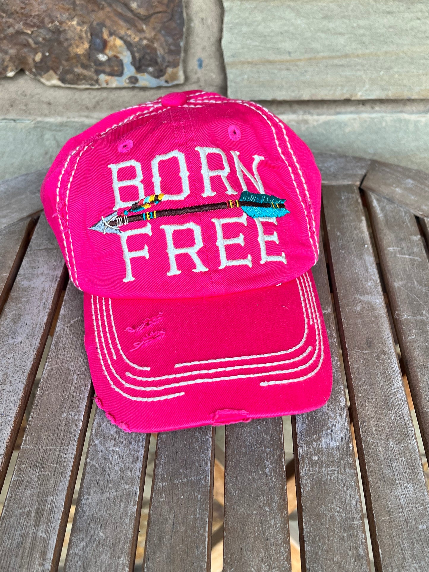Born Free Distressed Ball Cap