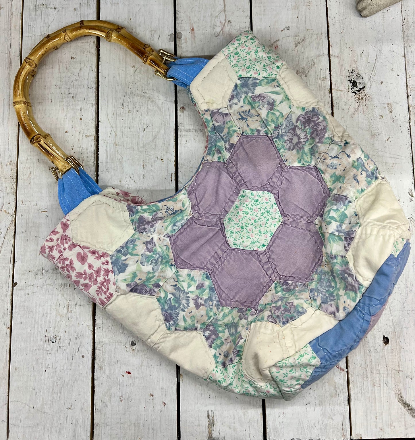 Vintage Quilt Purse - Purple/Floral