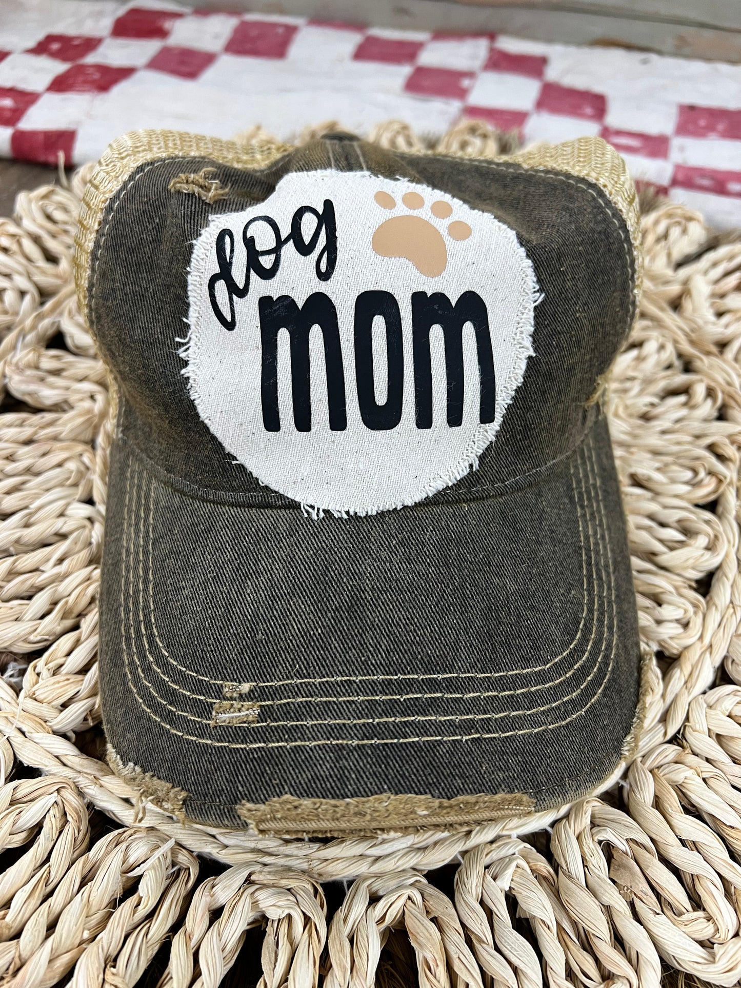 Dog Mom Vintage Ball Cap
