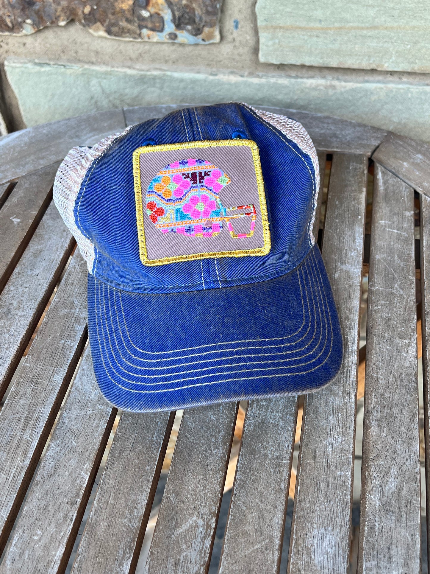 Colorful Football Helmet Ball Cap