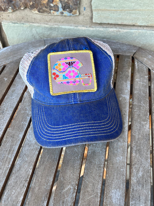 Colorful Football Helmet Ball Cap