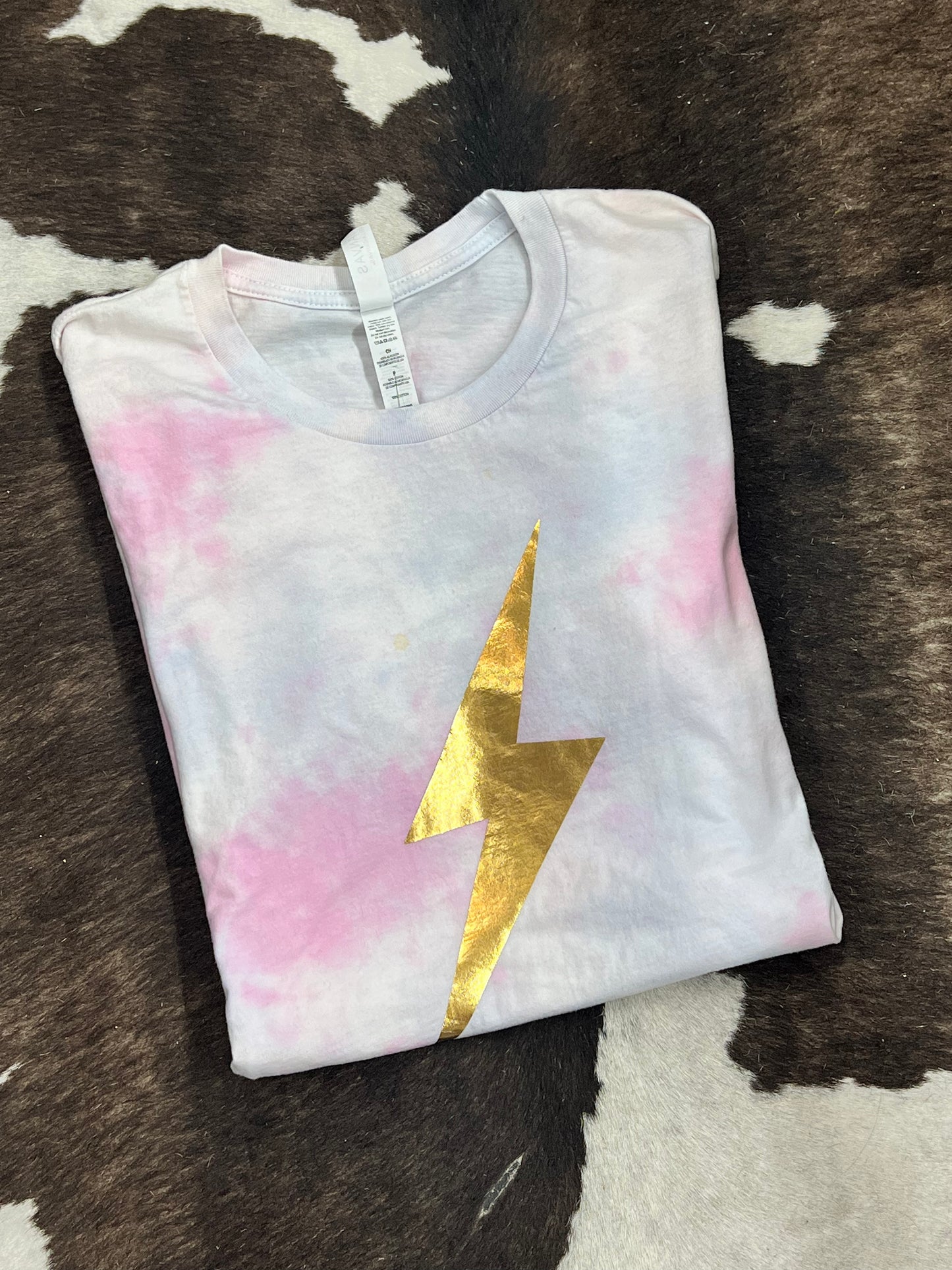 Gold Lightning Bolt Colorful Tee