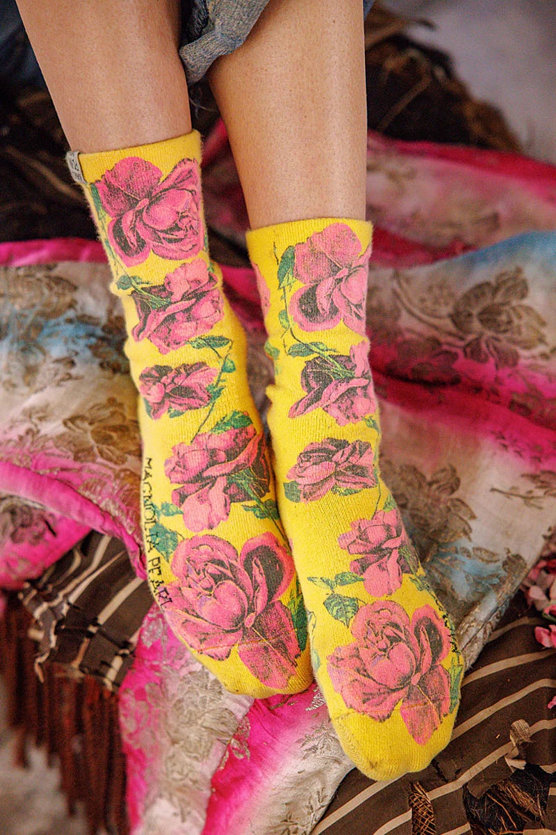 Magnolia Pearl Floral MP Socks - Morning Rose