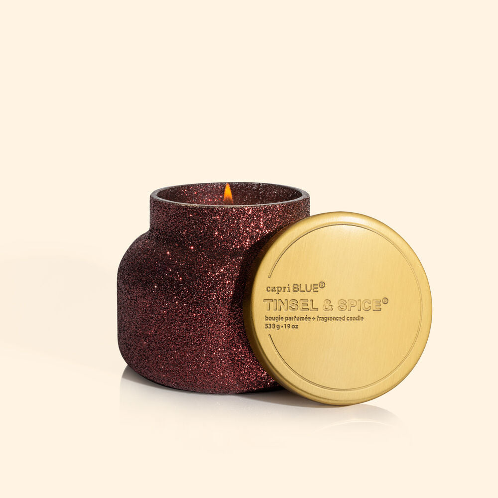 Capri Blue Tinsel & Spice Glam Signature Jar, 19 oz