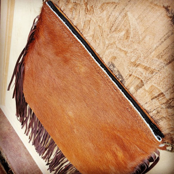 Hair-On-Hide w/ Laredo Flap Crossbody Handbag