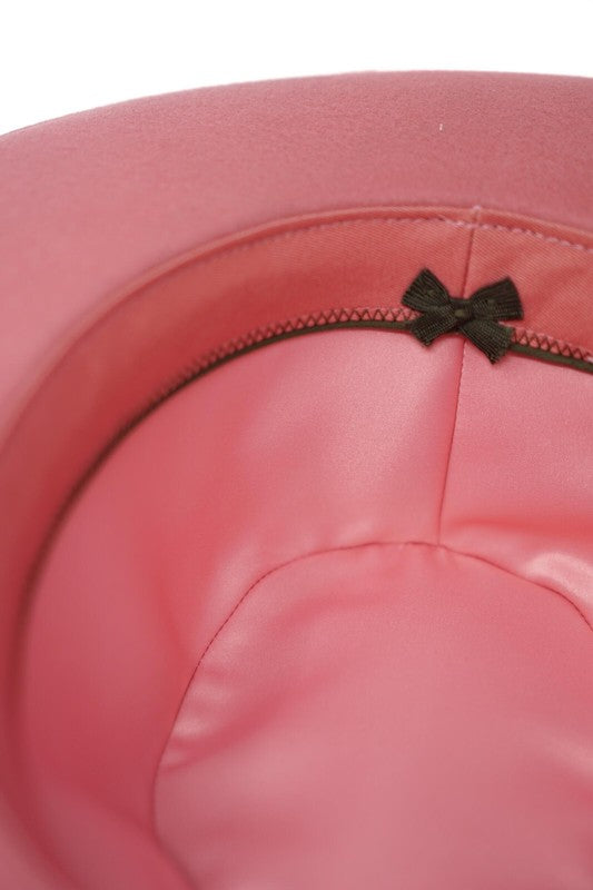 Olive & Pique Wool Felt Panama Hat - Blush