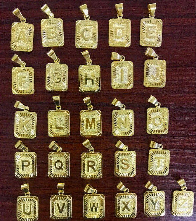 Initial Letter Pendant Necklace