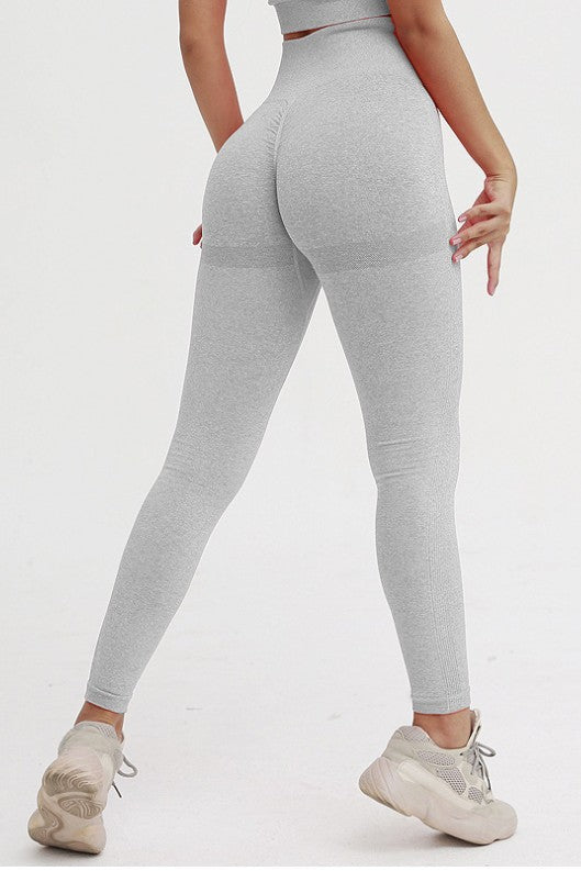 Seamless Yoga Leggings - Grey