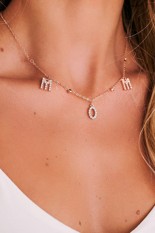 Rhinestone MOM Necklace
