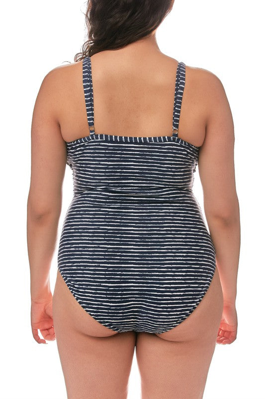 Curvy Girl Ruching One-Piece