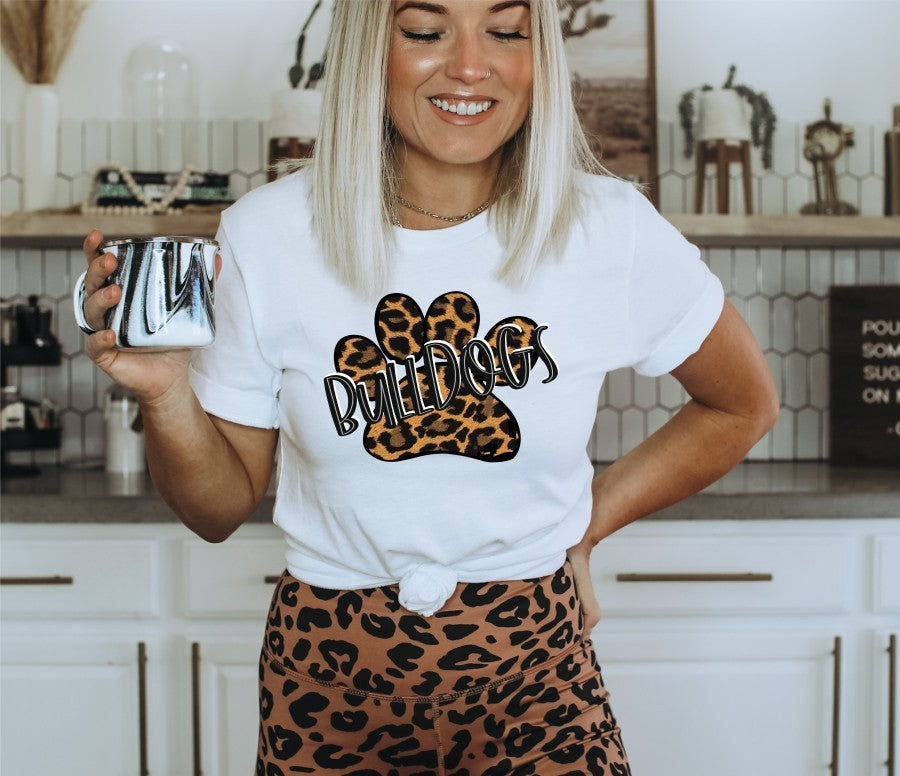 Bulldogs Leopard Paw Graphic Tee