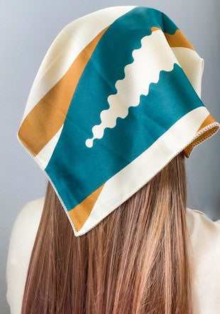 Retro Earth Tone Bandana Scarf