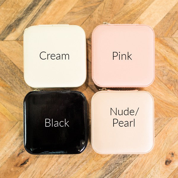 Square Mini Jewelry Travel Box Organizer