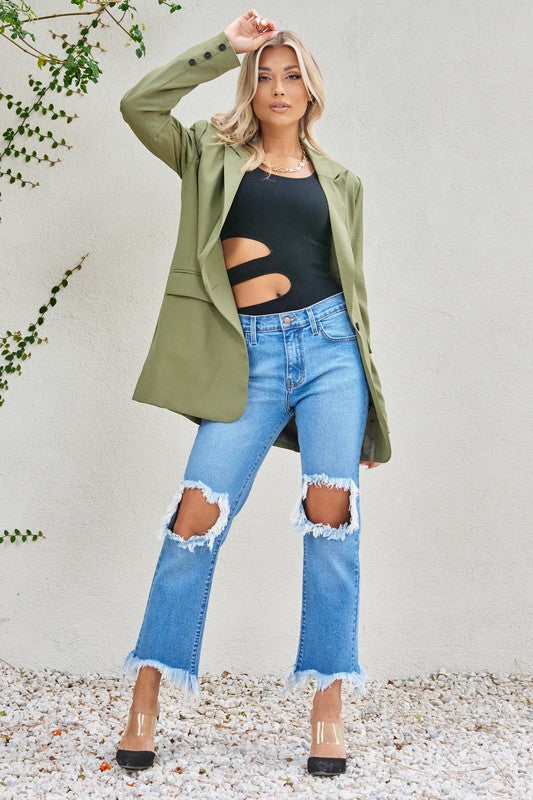 Distressed Boyfriend Jeans