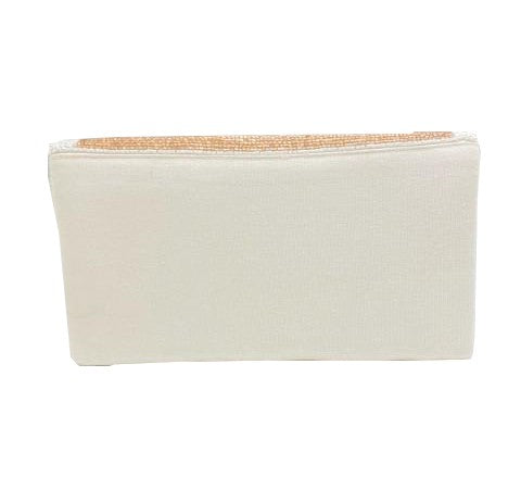 Gold BRIDESMAID Stripe Beaded Clutch