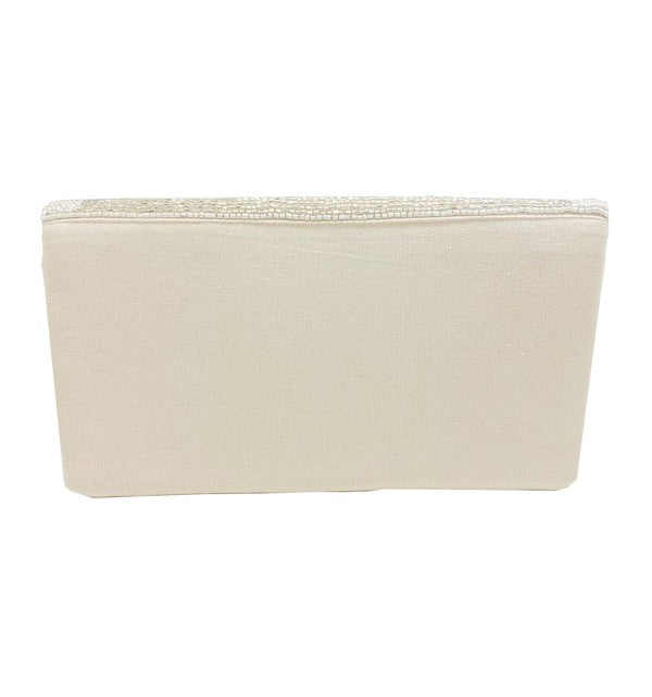 BRIDESMAID Stripe Beaded Clutch