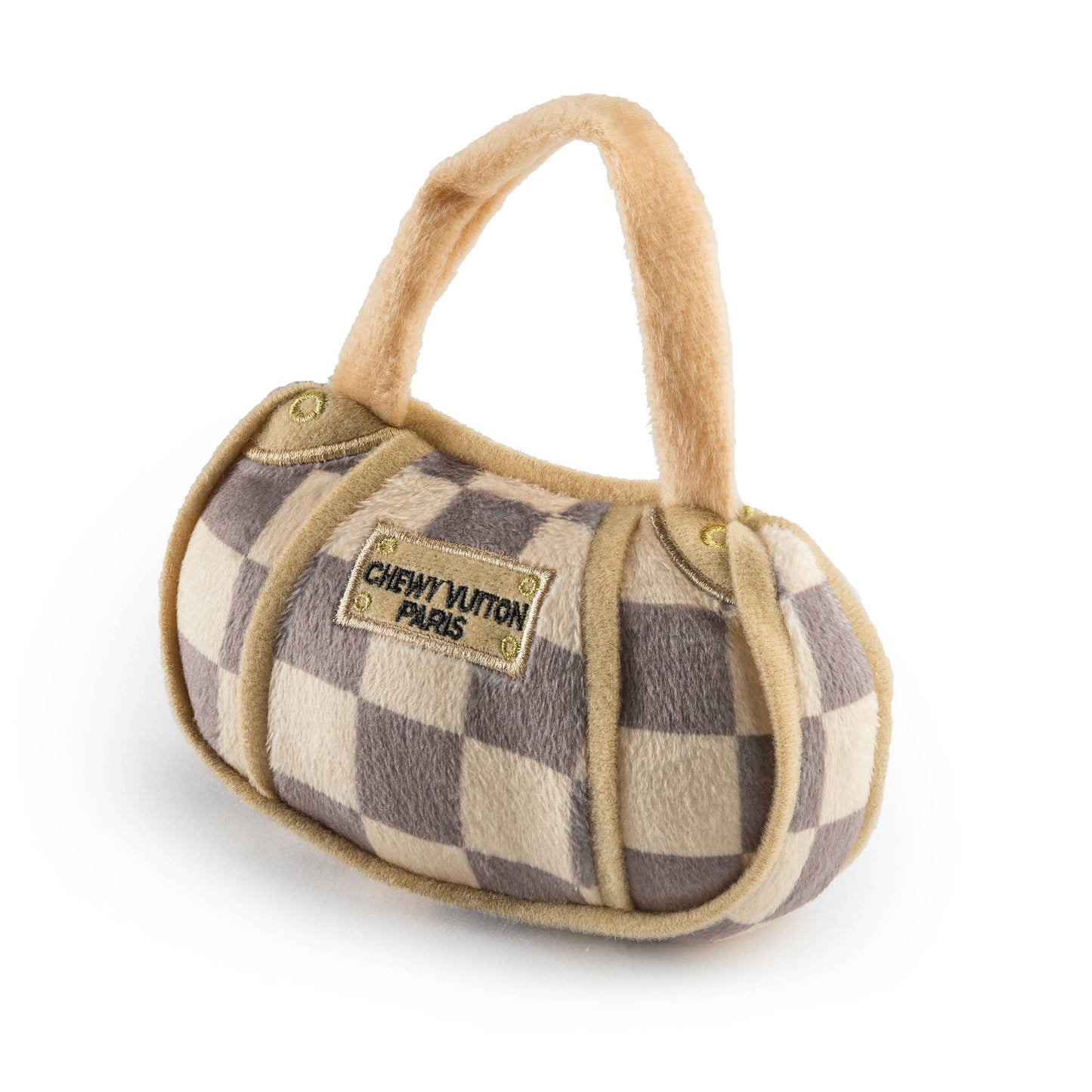 Chewy Vuiton Checker Handbag Toy - XL