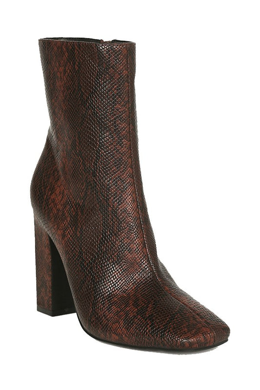 Side Zipper High Heel Bootie