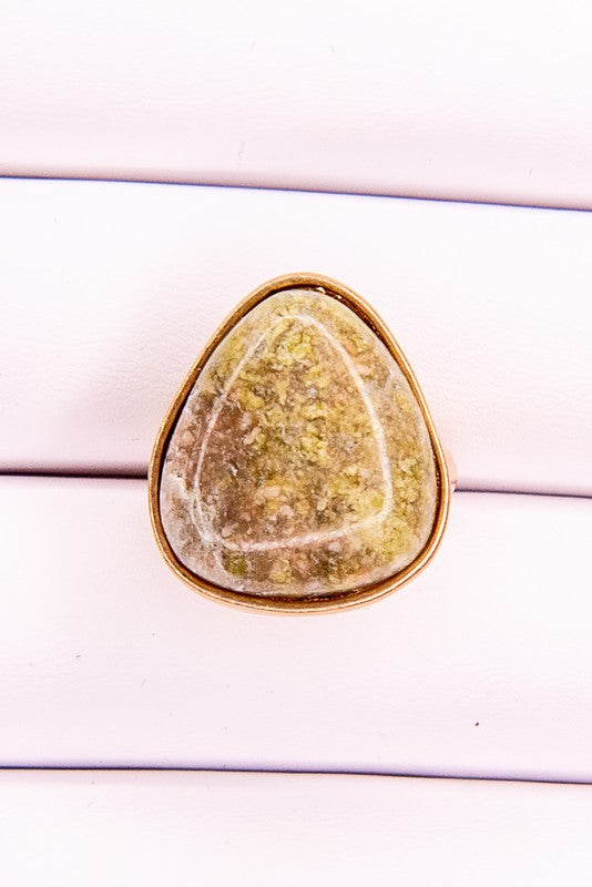 Libby Stone Ring - Green