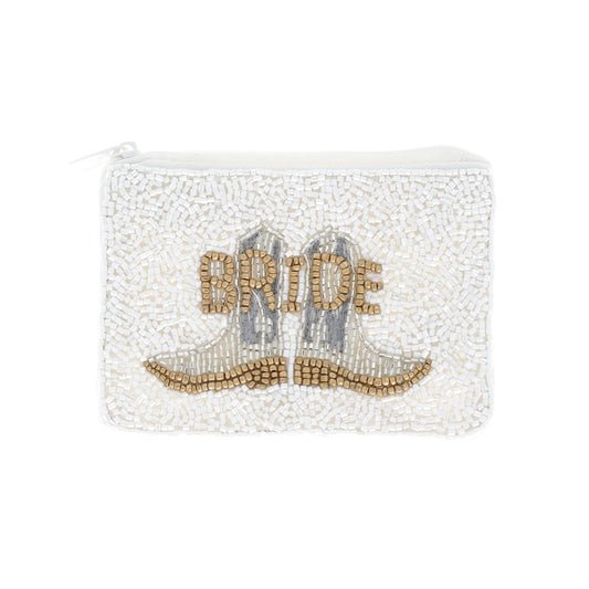 Team Bride Handmade Beaded Coin Purse