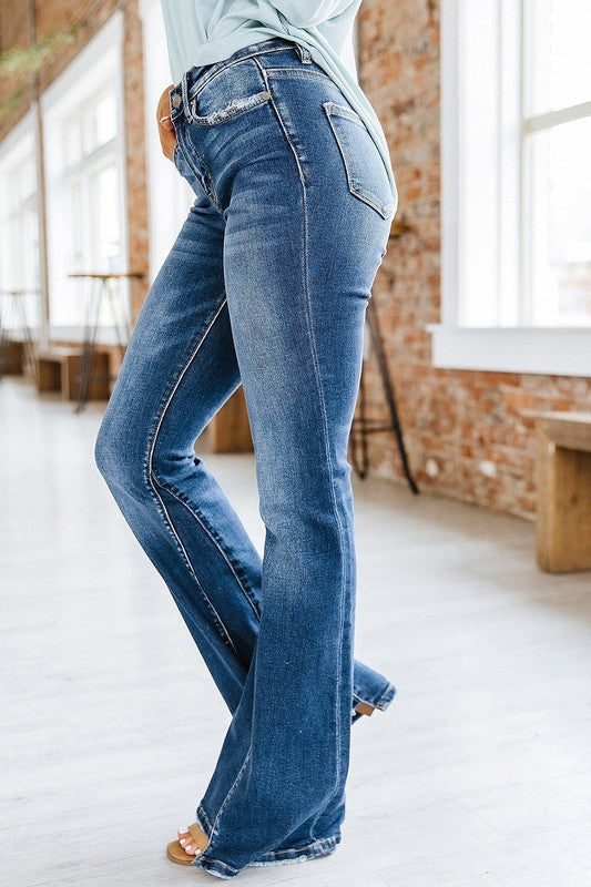 Light Blue Casual Distressed High Waist Jeans