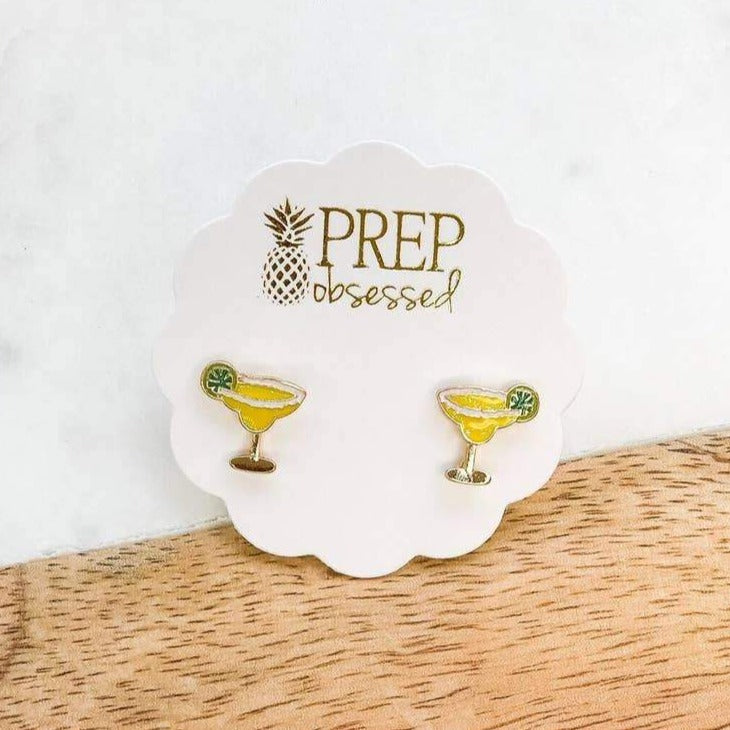 Signature Enamel Stud Earrings - Margarita