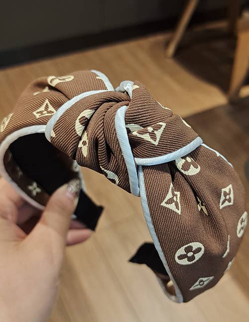 Brown Knot Cotton Headband