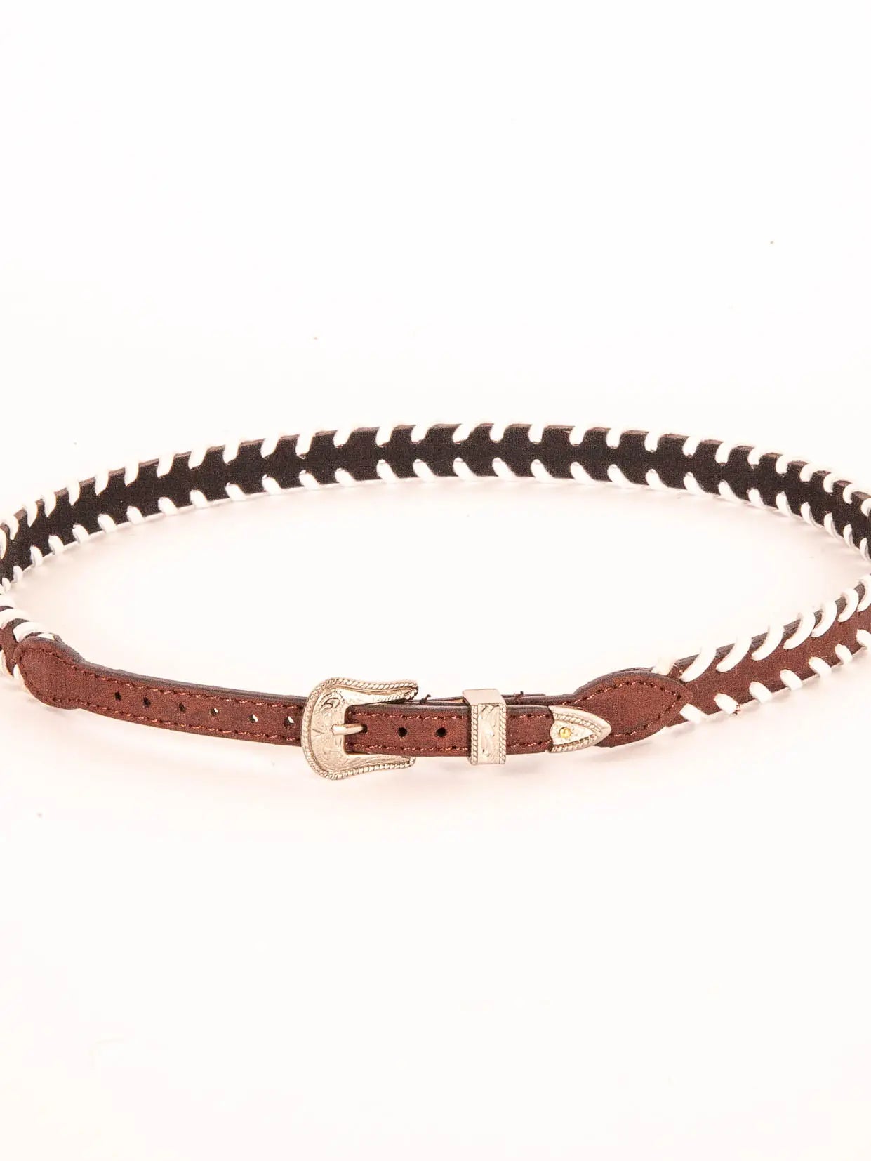 Whip Stitch Leather Cowboy Hat Band