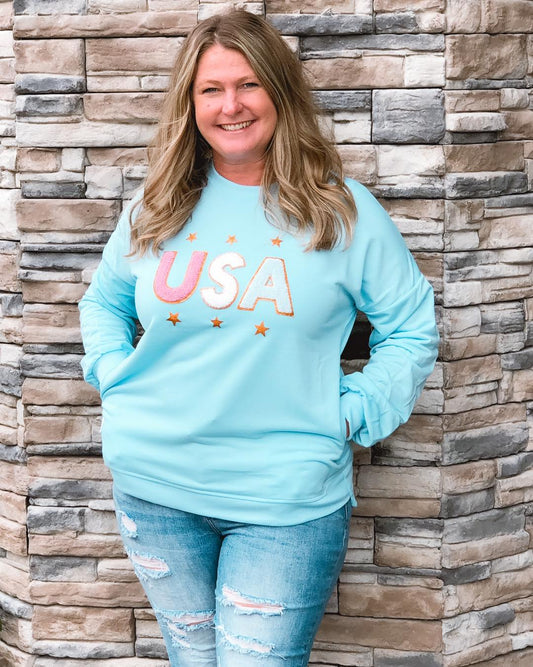 USA Crew Neck Sweatshirt
