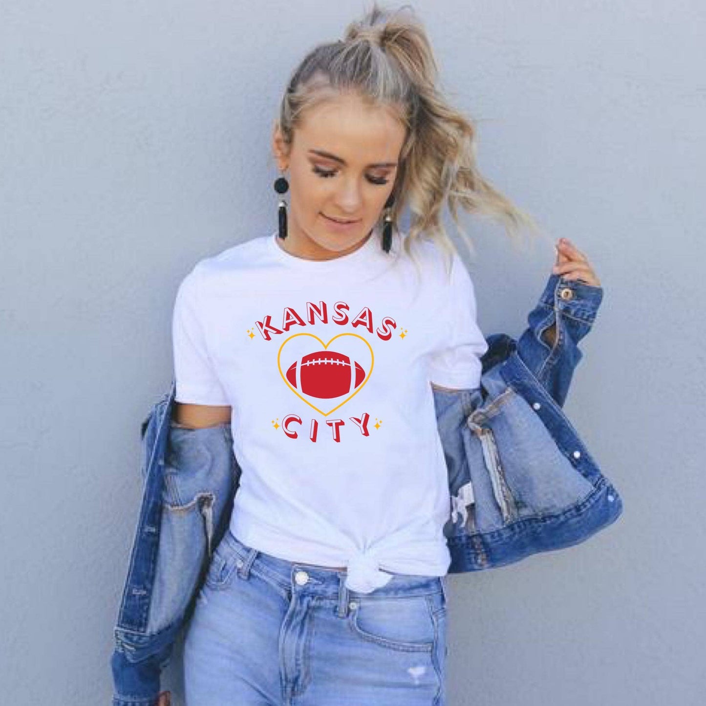 I Heart Kansas City Football Graphic Tee
