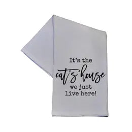 It's The Cat's House We Just Live Here Hand Towel