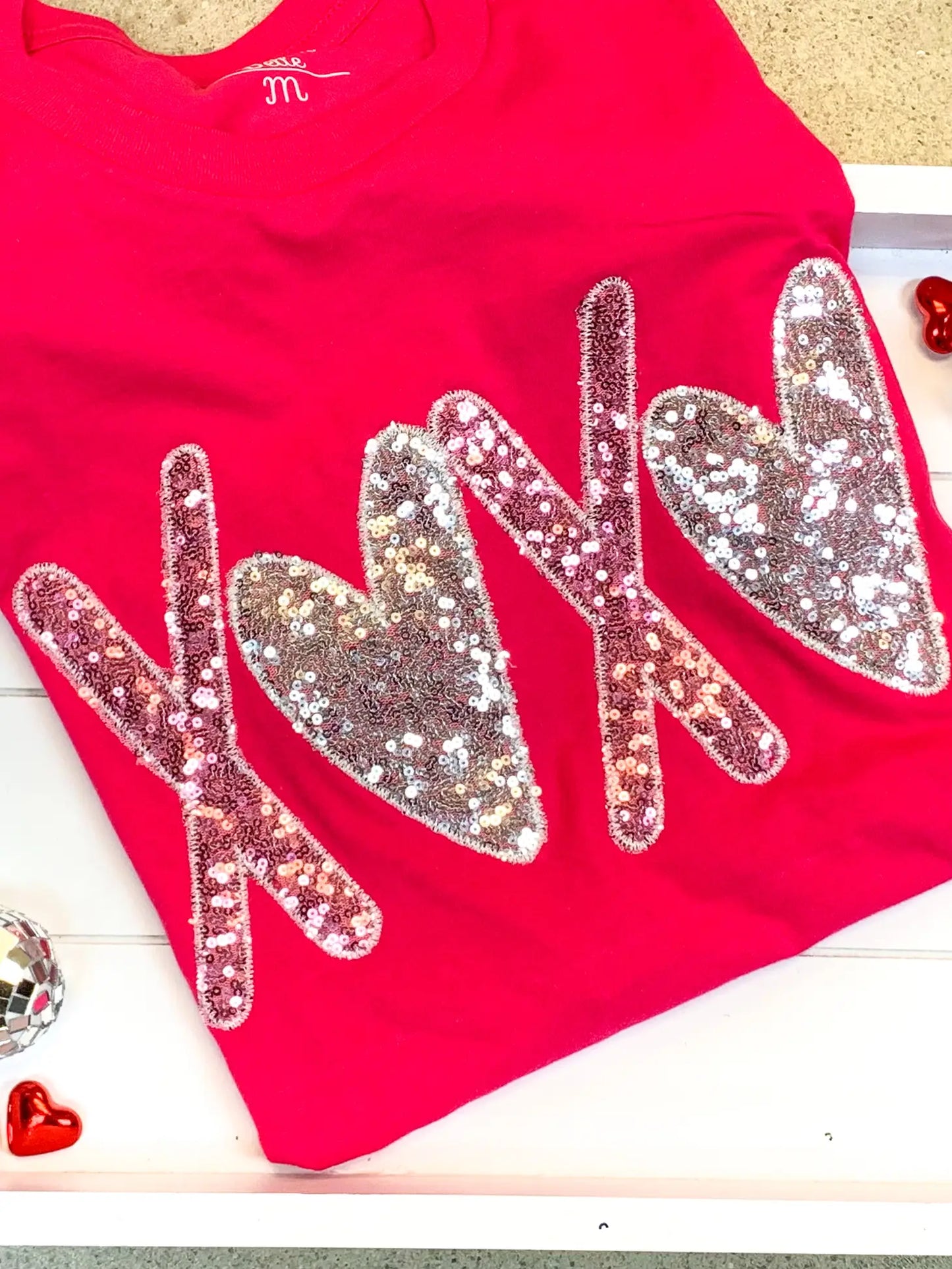 Valentine XOXO Embroidered Tee