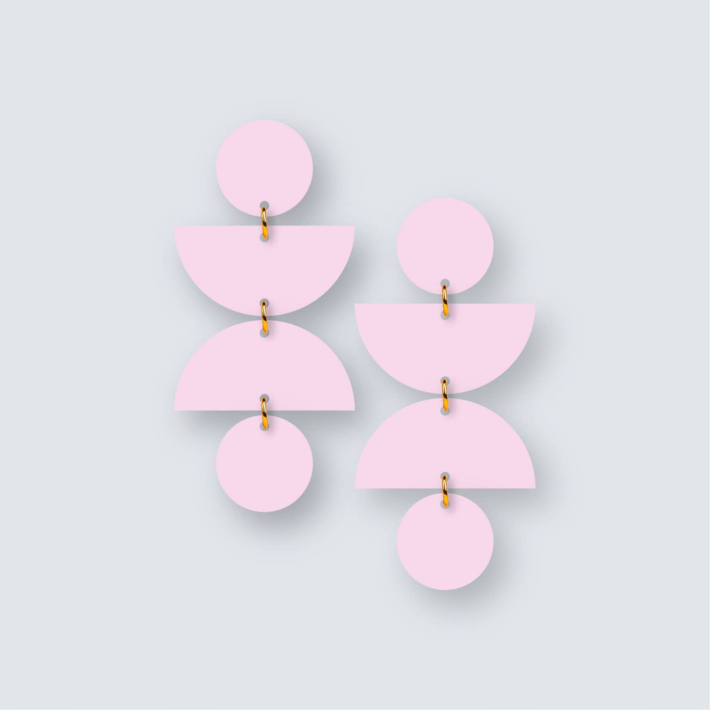 Lilac Pastel Geometric Dangle Earrings | Olivia