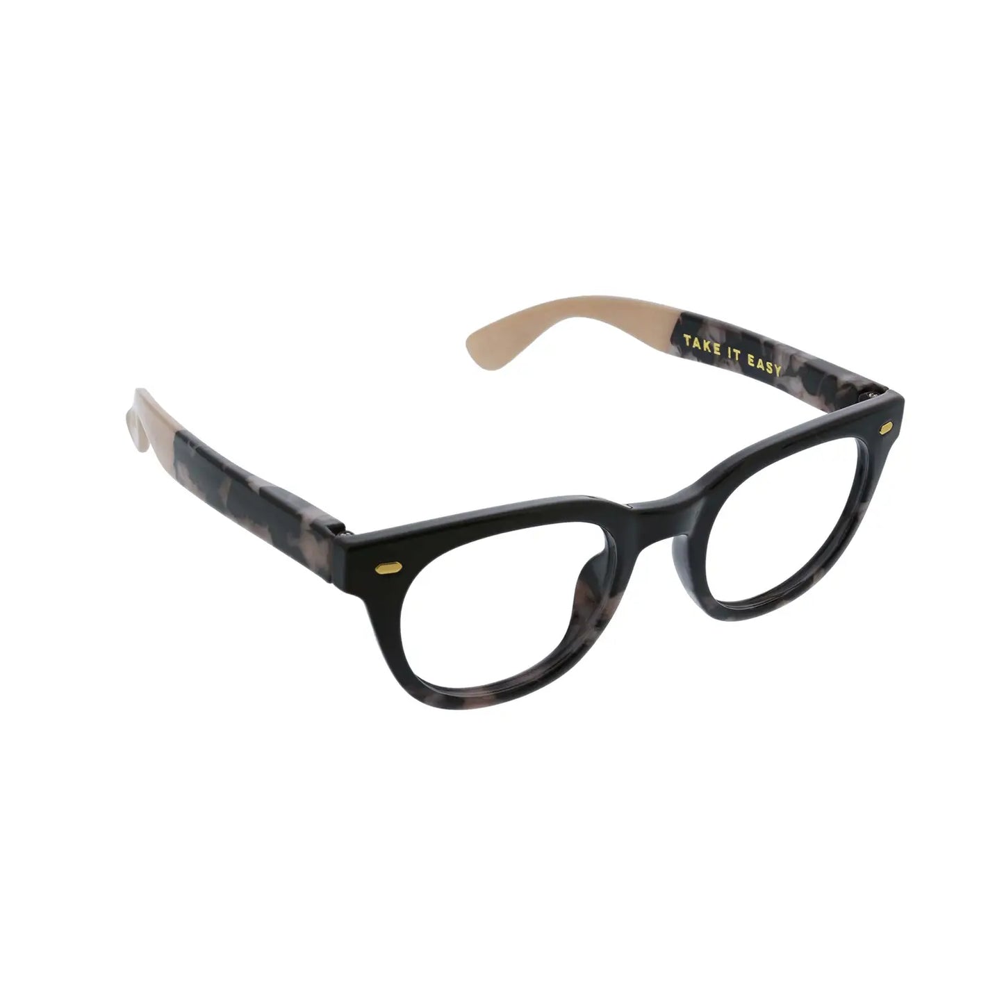 Peepers Take It Easy Blue Light Reading Glasses - Black Marble