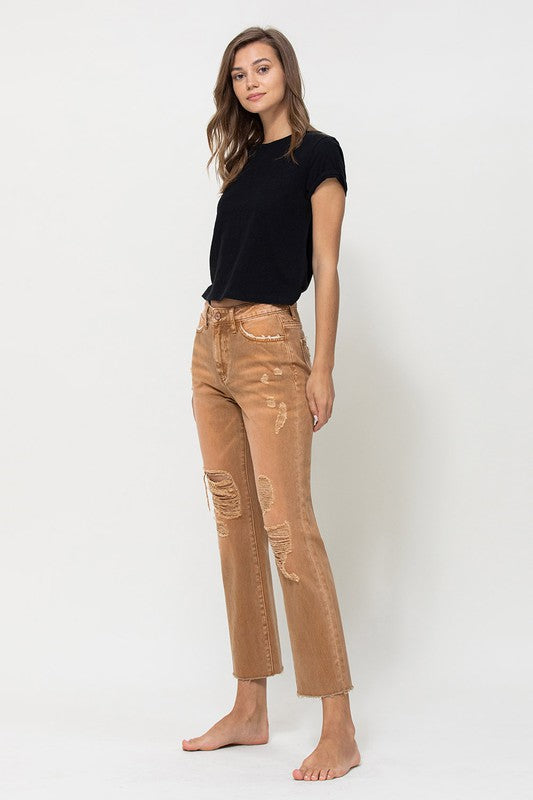 Vervet High Rise Straight Crop Jeans