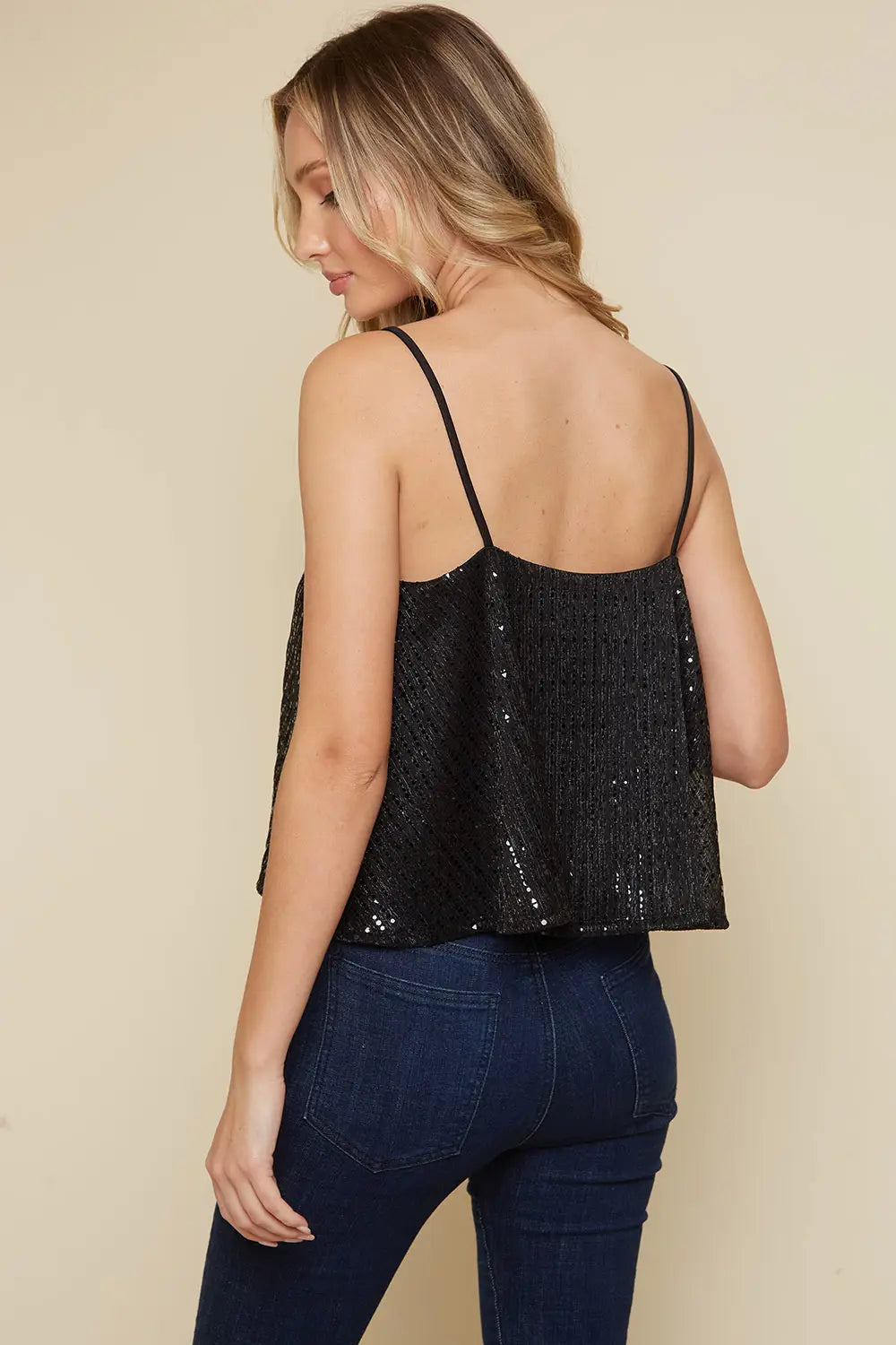 Sequins Camisole - Black