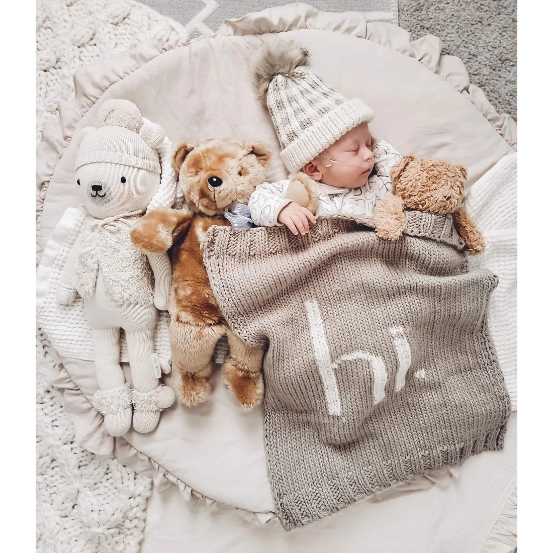 hi. Hand Knit Blanket Pebble Ships