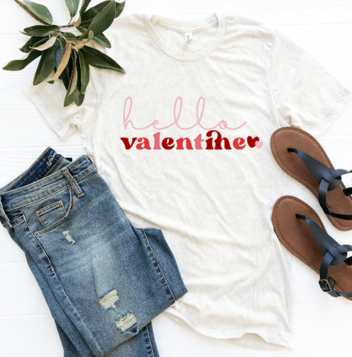 Hello Valentine Graphic Tee