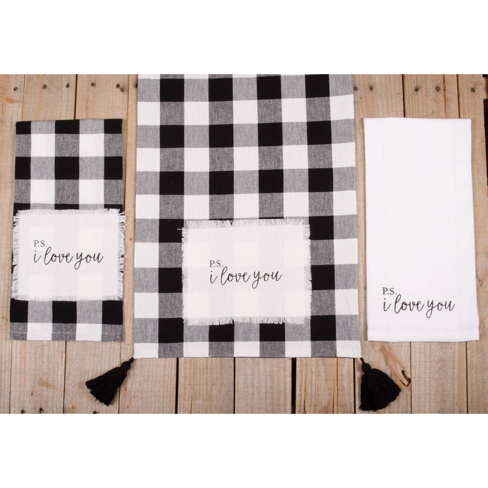 Buffalo Check PS I Love You 54" Table Runner
