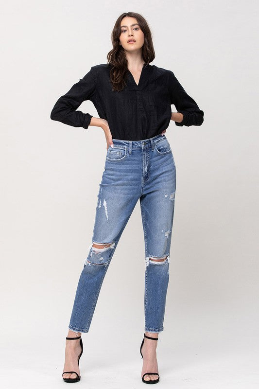 Vervet Super High Rise Stretch Mom Jeans