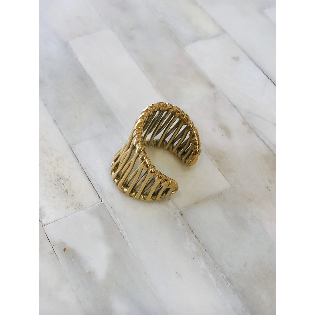 Natural Elements Slated Ring - Gold