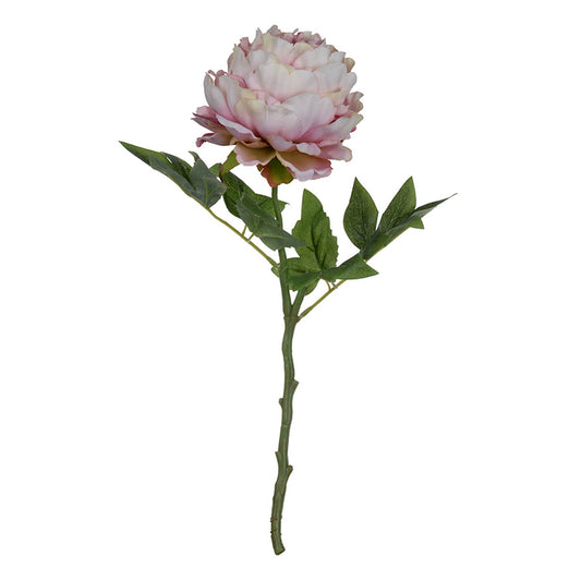 Faux Fabric Peony short Stem - Pink