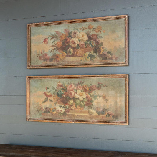 Vintage Floral Canvas Prints, 2 Assorted Styles