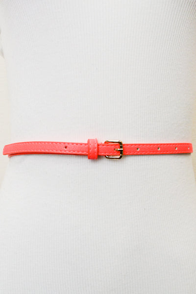 Matte Neon Skinny Belt