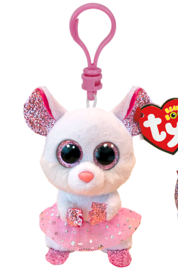 Ty Beanie Nina Ballerina Mouse Boo Clip