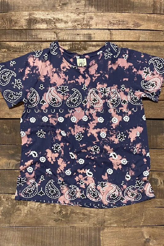 Jaded Gypsy Golden Hour Tee - Bleached Navy Bandana