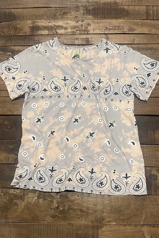 Jaded Gypsy Golden Hour Tee - Bleached Grey Bandana